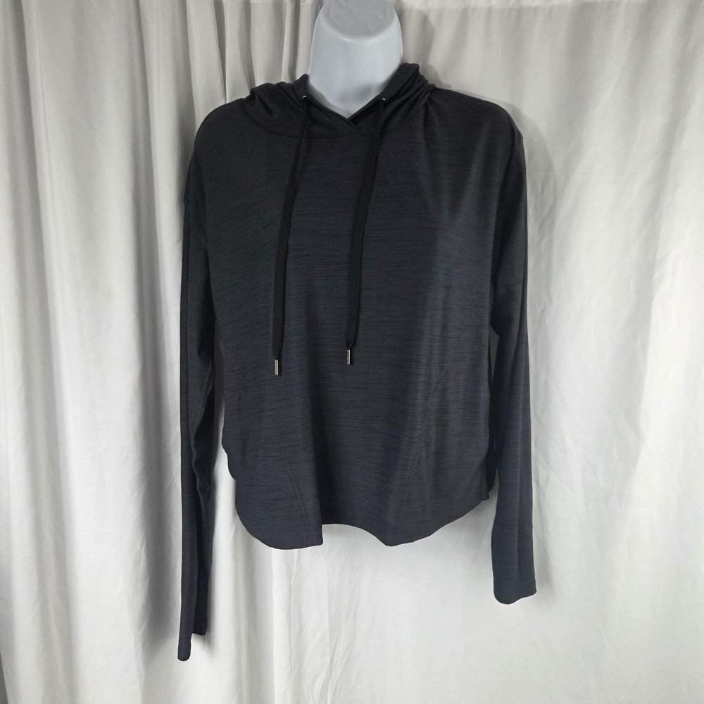 Old Navy Hoodie Sweatshirt Womens Medium Gray Breathe ON Go-Dry Pullover Active